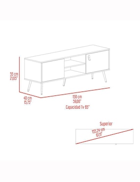 Mueble de tv Funnes Excelsior de melamina