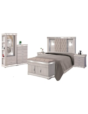 Set Recámara Kessa Coral de MDF