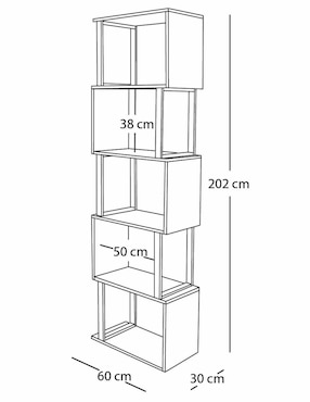 Librero Minimalista Hogare de melamina