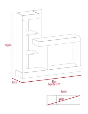 Mueble de tv Minotti Excelsior de melamina