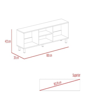 Mueble de tv Tunez Excelsior de melamina