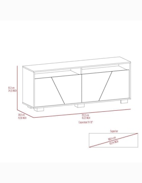 Mueble de tv Fraktal Excelsior de melamina
