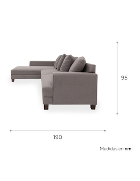 Sala modular izquierda Lav III Tamarindo de lino