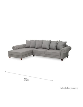 Sala modular izquierda Wil Tamarindo de lino