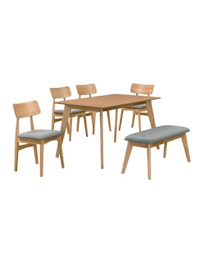 Comedor Syfino Banca Bossa Para 6 Personas De MDF