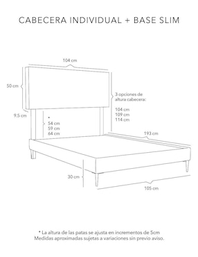 Cama Bilbao Slim Dicasa de madera