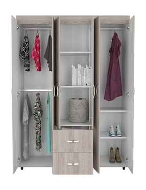 Armario Excelsior BARILOCHE Closet Bariloche Gris de melamina