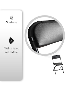 Silla plegable 10 piezas Gardecor de plástico