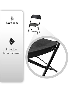Silla plegable 10 piezas Gardecor de plástico