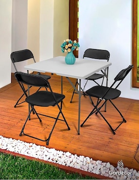 Silla plegable 10 piezas Gardecor de plástico