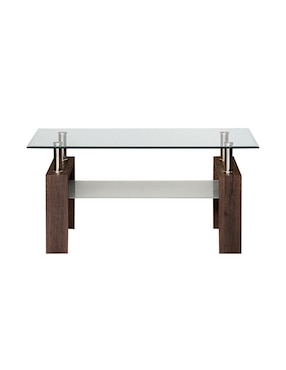 Mesa de centro armable Blueroom de cristal