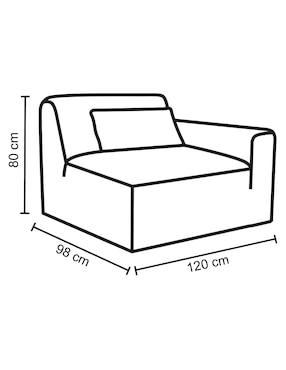 Sillón derecho Zhou Liz