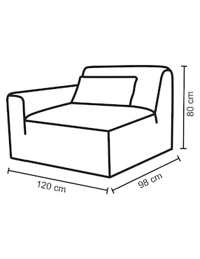 Sillón izquierdo Zhou Liz