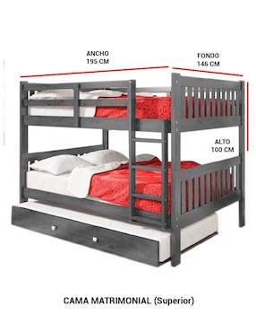 Litera Tundle Ansoal de madera