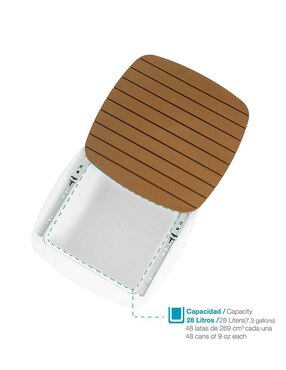 Enfriador MQ Cooler Table Caramelo de polipropileno