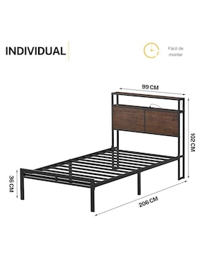 Base para cama Fabato de MDF