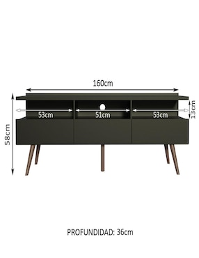 Mesa de TV armable Londres Madesa de madera