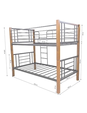 Base para cama Funky Bossa de madera pino
