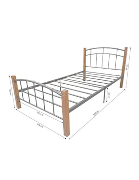 Base para cama Zelda Bossa de madera pino