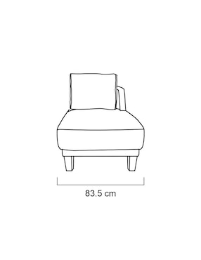 Sala modular derecha Aruba Artaban de poliéster