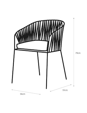 Silla Mikonos Sochic de ratán natural
