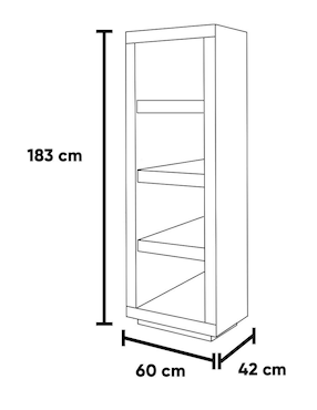 Librero Omara - Roble Kessa de MDF