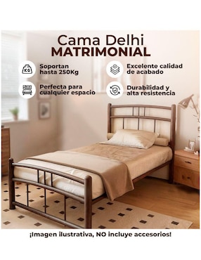 Cama Industrial Jaco de acero matrimonial
