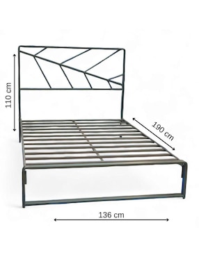 Cama industrial jaco de acero matrimonial