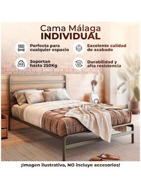 Cama Industrial Jaco de acero individual