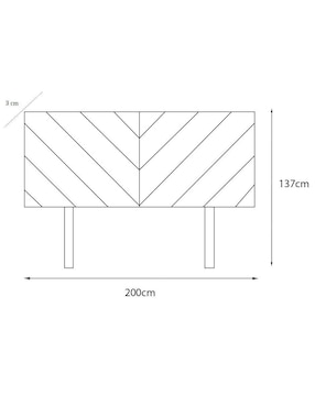 Cabecera Espiga Sochic de madera
