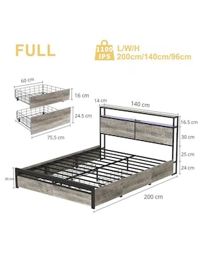Base para cama Fabato de MDF
