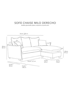 Chaise lounge Milo Dicasa de tela