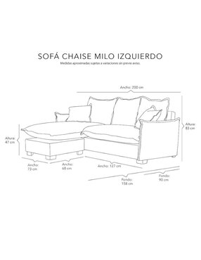 Chaise lounge Milo Dicasa de tela