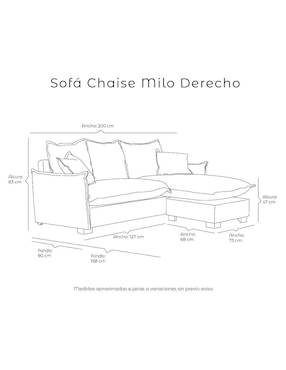 Chaise lounge Milo Dicasa de tela