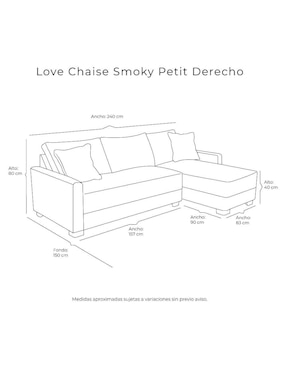 Chaise lounge Smoky Petit Dicasa de tela