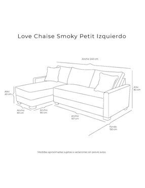 Chaise lounge Smoky Petit Dicasa de tela