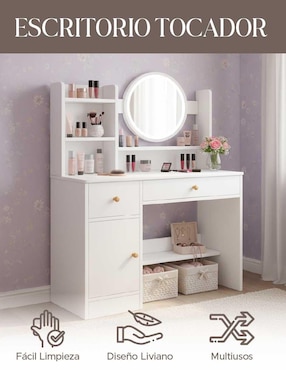 Tocador armable Elly-Decor estilo buro