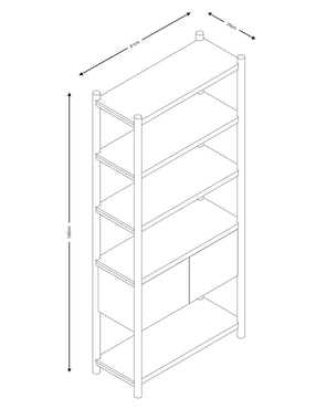 Librero Alva Re Haus de MDF