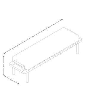 Pie de cama Haus Alva Re de madera