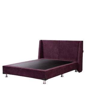 Cama Milan Velvet Dicasa de madera pino