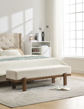 Pie de cama Haus Amanda Re de madera