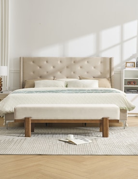 Pie de cama Haus Amanda Re de madera