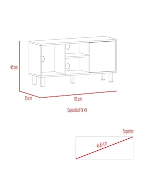 Mueble de tv Soho Excelsior de melamina