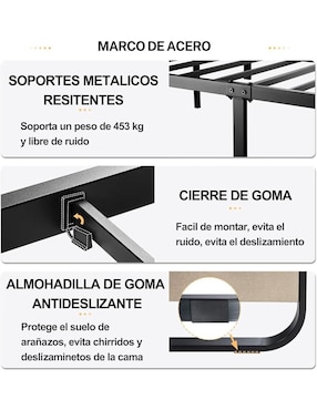 Base para cama Fabato de metal