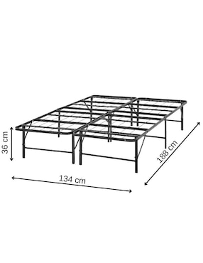 Base para cama armable Jaco de acero Matrimonial