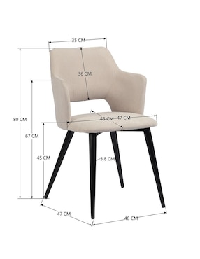 Silla 2 piezas Akanji Home Make de tela