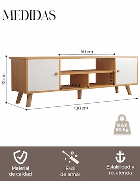 Mueble de TV armable Pido Todo de MDF