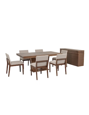 Comedor Portland Dixy Para 6 Personas De Madera