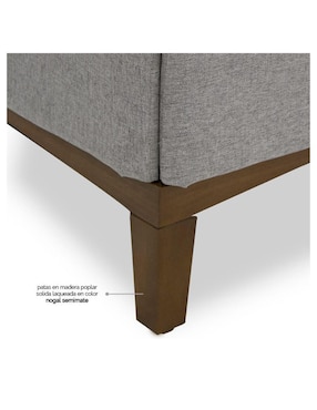 Cama ROSS Tamarindo de poliéster queen size