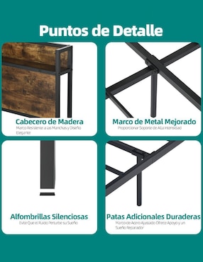 Cama Nami Double Furniturer de metal